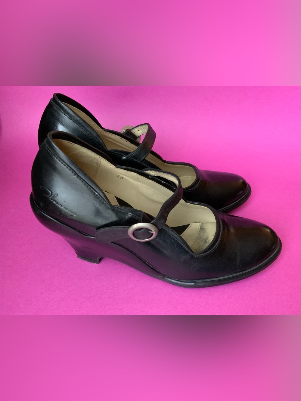 Vintage John Fluevog Black Mary Jane Heels